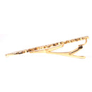 Metal Copper Mens Luxury Fashion Ship Cruise Simple Necktie Clips Bar Gold