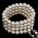 Wedding Bridal Rhinestone Pearl Bracelet Ring Hand Slave Chain