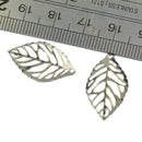 100pcs Vintage Filigree Leaf Pendant For Necklace Jewelry Making