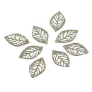 100pcs Vintage Filigree Leaf Pendant For Necklace Jewelry Making