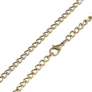 Vintage Retro Style Pocket Watch Fob Curb Link Chain Lobster Clasp 80cm 3mm Antique Brass