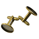 10pcs Round Cuff Link Bronze Blanks DIY Findings 16mm Pads