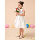 Cute Beautiful Flower Princess Pageant Knee Length Sleeveless Dress For Birthday Party Prom Wedding Supplies 6-7 Y