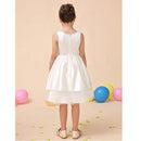 Cute Beautiful Flower Princess Pageant Knee Length Sleeveless Dress For Birthday Party Prom Wedding Supplies 6-7 Y