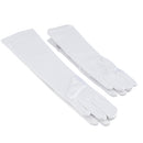 Fashionable Kids Princess Satin Flower Girl Bridesmaid Gloves Wedding Party Costume White L