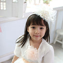 Girls' Ivory Rosette Flower Feather Headband Wedding Party Hair Band