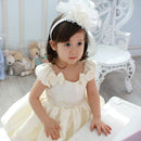Girls' Ivory Rosette Flower Feather Headband Wedding Party Hair Band