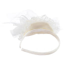 Girls' Ivory Rosette Flower Feather Headband Wedding Party Hair Band