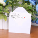 50Pcs Thank You Cards with Envelopes Red Hearts Wedding Guests Table Decor