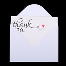 50Pcs Thank You Cards with Envelopes Red Hearts Wedding Guests Table Decor