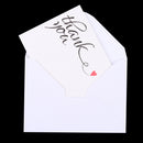 50Pcs Thank You Cards with Envelopes Red Hearts Wedding Guests Table Decor