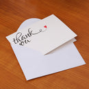 50Pcs Thank You Cards with Envelopes Red Hearts Wedding Guests Table Decor