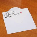50Pcs Thank You Cards with Envelopes Red Hearts Wedding Guests Table Decor