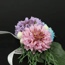 Wedding Bridal Bridesmaid Floral Wrist Corsage Bracelet Hand Flower Purple