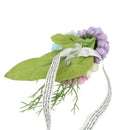 Wedding Bridal Bridesmaid Floral Wrist Corsage Bracelet Hand Flower Purple