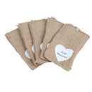 Rustic Wedding Favor Burlap Bags Jute Sack Candy Pouch Just Married Print Pack Of 10