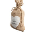 Rustic Wedding Favor Burlap Bags Jute Sack Candy Pouch Just Married Print Pack Of 10