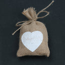 Lot 10 Natural Jute Hessian Pouch Vintage Rustic Wedding Favor Burlap Bags