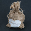 Lot 10 Natural Jute Hessian Pouch Vintage Rustic Wedding Favor Burlap Bags
