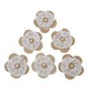 Hessian Burlap Lace Flowers Bridal Wedding Craft DIY Making Decoration Pack of 6