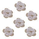 Hessian Burlap Lace Flowers Bridal Wedding Craft DIY Making Decoration Pack of 6
