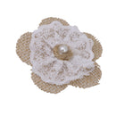 Hessian Burlap Lace Flowers Bridal Wedding Craft DIY Making Decoration Pack of 6
