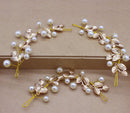 Stylistic Bridal Head Piece Band Handmade Faux Pearl Hair Accessories