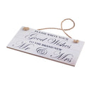 Wooden Wedding Sign Please Write your Good Wishes to The Brand New Mr&Mrs
