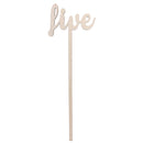 Set of 10 Wooden Table Numbers on Tall Sticks for Wedding Birthday Party