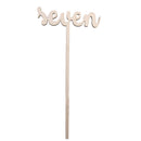 Set of 10 Wooden Table Numbers on Tall Sticks for Wedding Birthday Party
