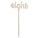 Set of 10 Wooden Table Numbers on Tall Sticks for Wedding Birthday Party