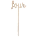 Set of 10 Wooden Table Numbers on Tall Sticks for Wedding Birthday Party