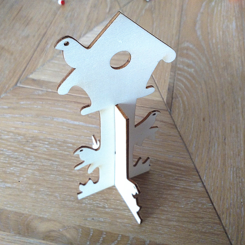 1 Set Bird House Wooden Shape Scrapbooking Embellishment Art Making Craft