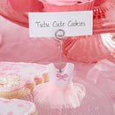 Feeding Dress Shape Wedding Table Place Card Clip Holder Wedding Pink