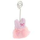 Feeding Dress Shape Wedding Table Place Card Clip Holder Wedding Pink