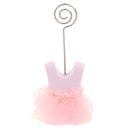 Feeding Dress Shape Wedding Table Place Card Clip Holder Wedding Pink