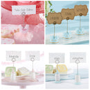 Feeding Dress Shape Wedding Table Place Card Clip Holder Wedding Pink