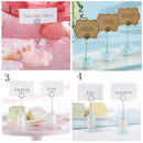 Feeding Dress Shape Wedding Table Place Card Clip Holder Wedding Pink