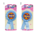 50'' Talking Award Ribbon Rosette Badge Brooch Party Birthday Girl Rosette Badge Pink Blue