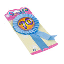 70'' Talking Award Ribbon Rosette Badge Brooch Party Birthday Girl Rosette Badge Pink Blue