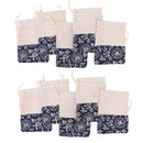 10Pcs Splicing Small Simple String Jewelry Pouch Drawstring Gift Bag 14x10cm