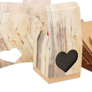 Kraft Brown Heart Rustic Candy Gift Boxes with Rope Wedding Favor Pack of 50