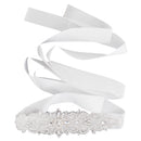 Bridal Wedding Dress White Bling Rhinestone Crystal Sash Belt Accessories
