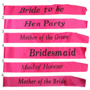 Mother of the Groom Satin Sash Party Favor Sashes Hen Party Accessories Rose Red