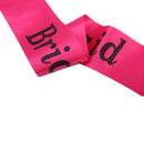 Bridesmaid Writing Satin Ribbon Sash Party Wedding Favor Rose Red