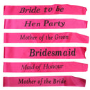 Wedding Hen Night Out Sash Party Sashes Women Bride Girls Satin Mother of the Bride