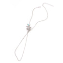 Women Charm Leaf Chain Anklet Bracelet Barefoot Sandal Foot Jewelry Antique Silver