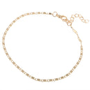 Women Girl Gold Plated Alloy Adjustable Ankle Chain Simple Anklet Bracelet
