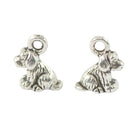 50pcs Tibetan Silver 3D Puppy Dog Charms Pendants for Jewelry DIY Making