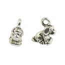 50pcs Tibetan Silver 3D Puppy Dog Charms Pendants for Jewelry DIY Making